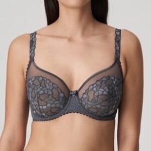 Prima Donna | Hyde Park Balcony Underwire Lace Bra Grey Blue Size 36E